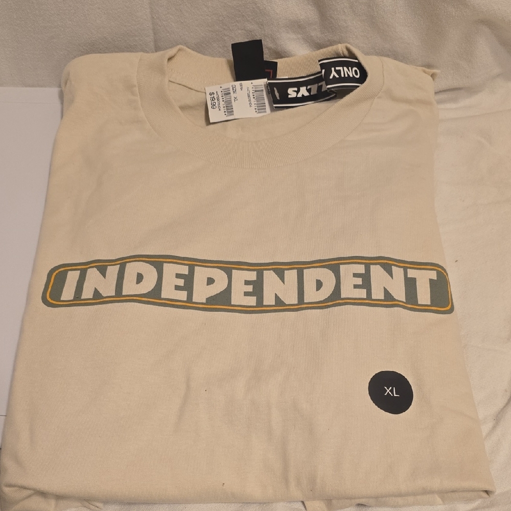 Cream Short Sleeve Men's Tee